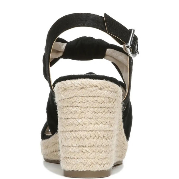 LIFESTRIDE WEDGE SANDAL TALENT SLINGBACK OPEN TOE CREAM ROPE HEEL ESPADRILLE NEW - Picture 4 of 5